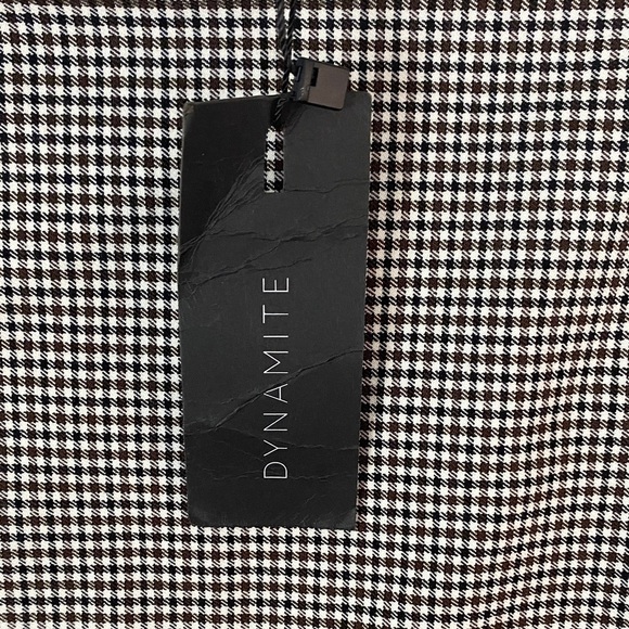 Dynamite Pencil Skirt Mini Houndstooth Pattern - Picture 7 of 10